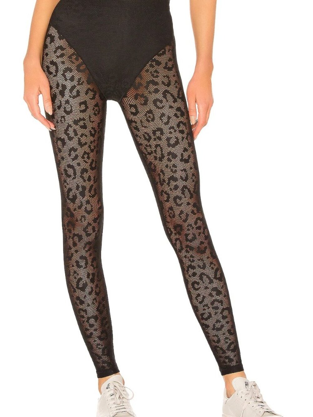 Adam Selman Sport French Cut Legging Black Leopard | Size M | EUC